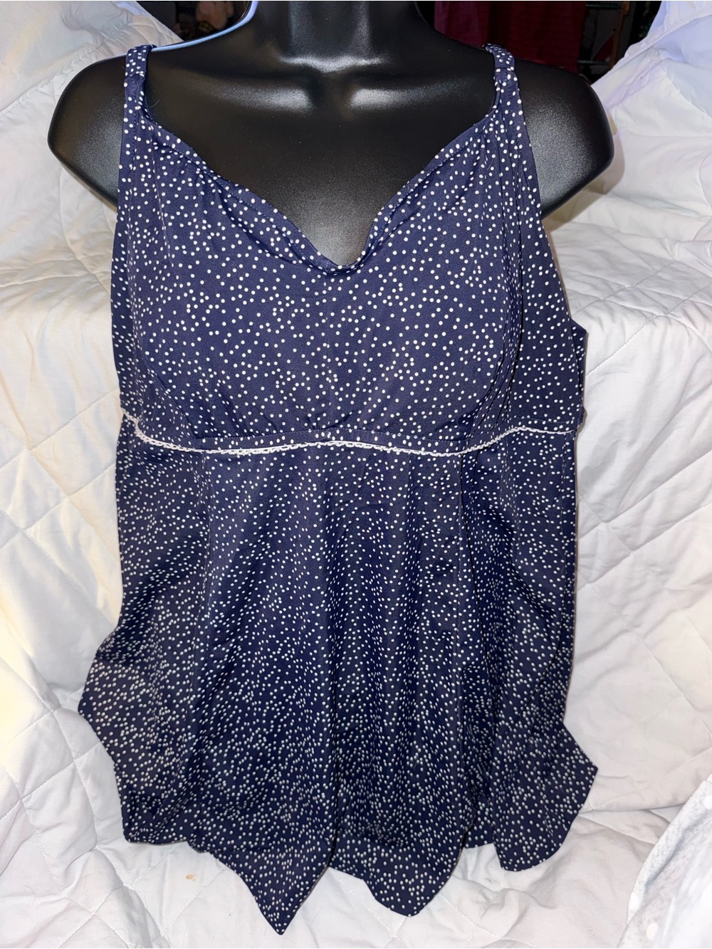 Maxine Of Hollywood Seam Front Swim Dress One Piece Swimsuit